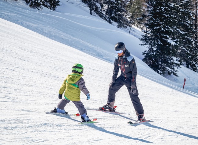 Individuell wird auf die Skikinder eingegangen